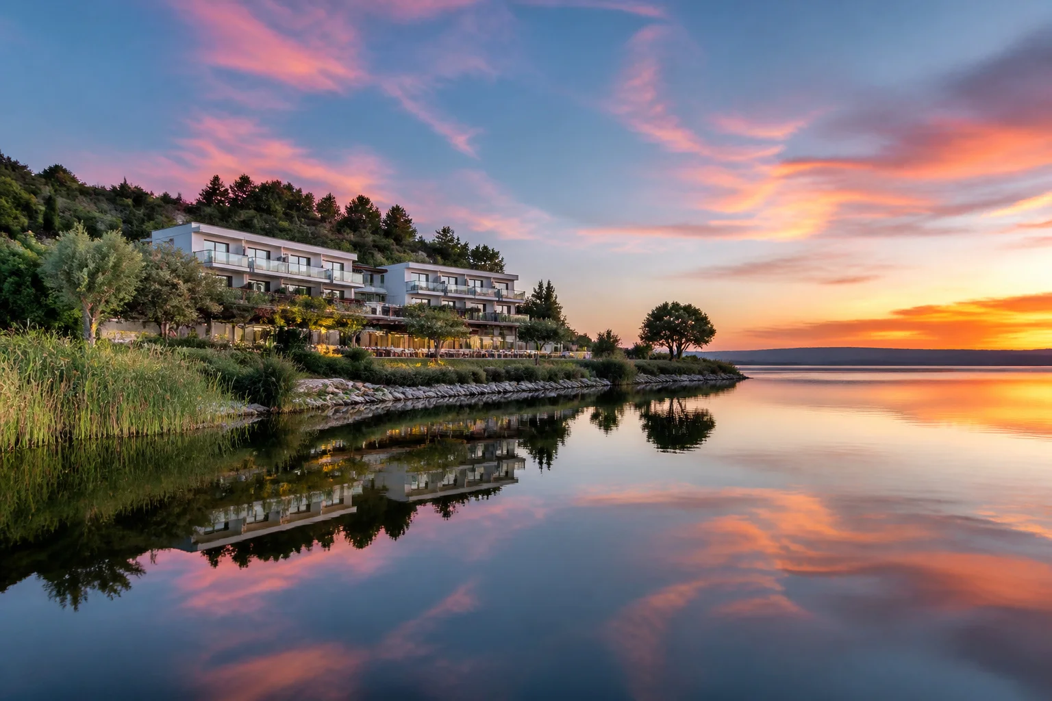 Hotel la cote bleue au coucher du soleil