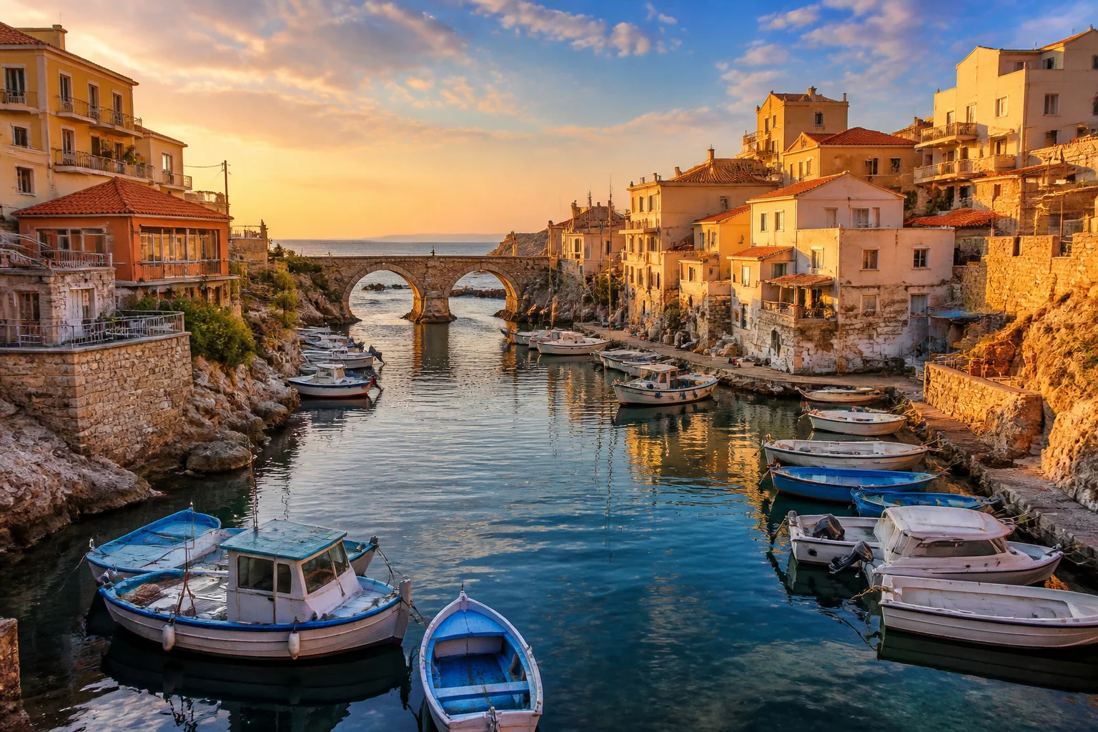 Vallon des auffes marseille au coucher du soleil