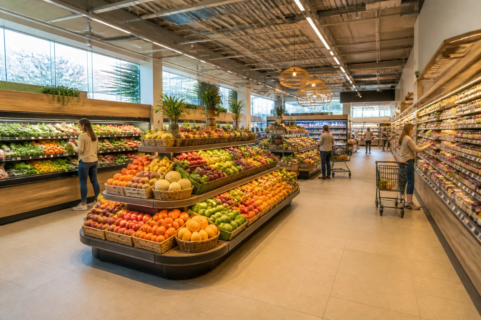 Supermarche moderne et lumineux au portugal